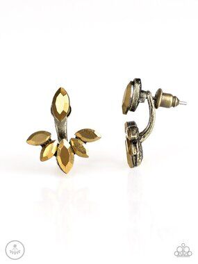Paparazzi Aurum and Brass Jacket Earrings (EP059)